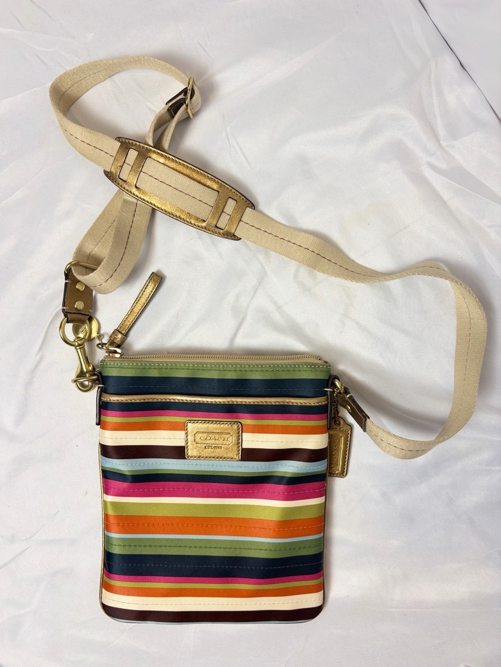 Vintage Coach Legacy Scarf Stripe Crossbody from the 65th Anniversary Legacy